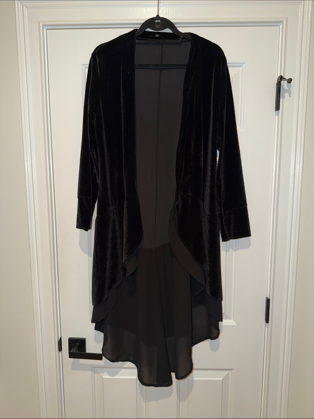 Velvet Black Cardigan - Size M